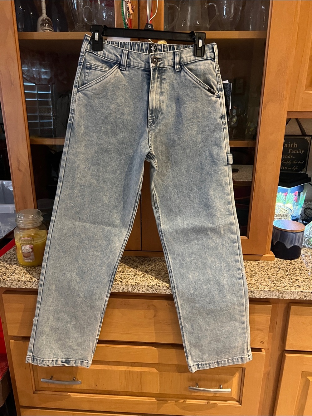 Volcom Kids Light Acid Wash Blue Jeans